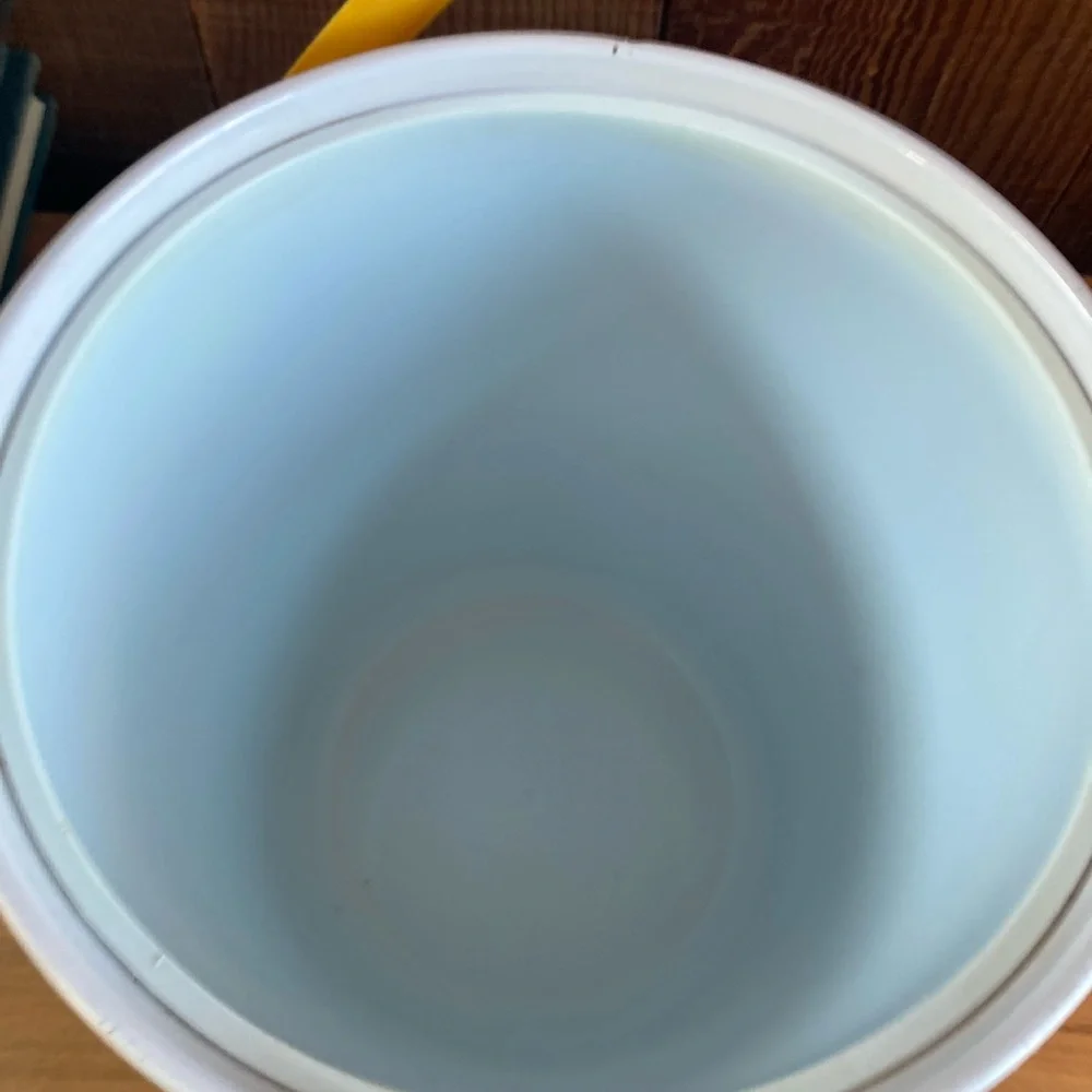 Vintage Cheerful Yellow Metal Ice Bucket - Cocktail Bar Decor Picnic Party